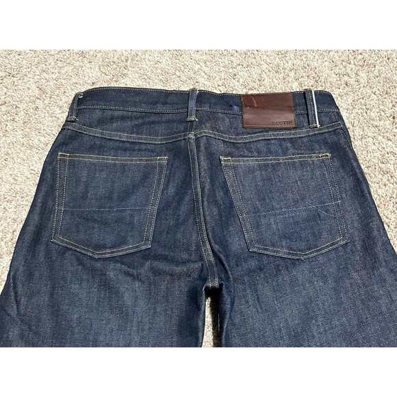 GUSTIN #68 THE 1968 Slim Fit Selvedge Raw Blue Denim Jeans 31x36 California EUC - Picture 11 of 15